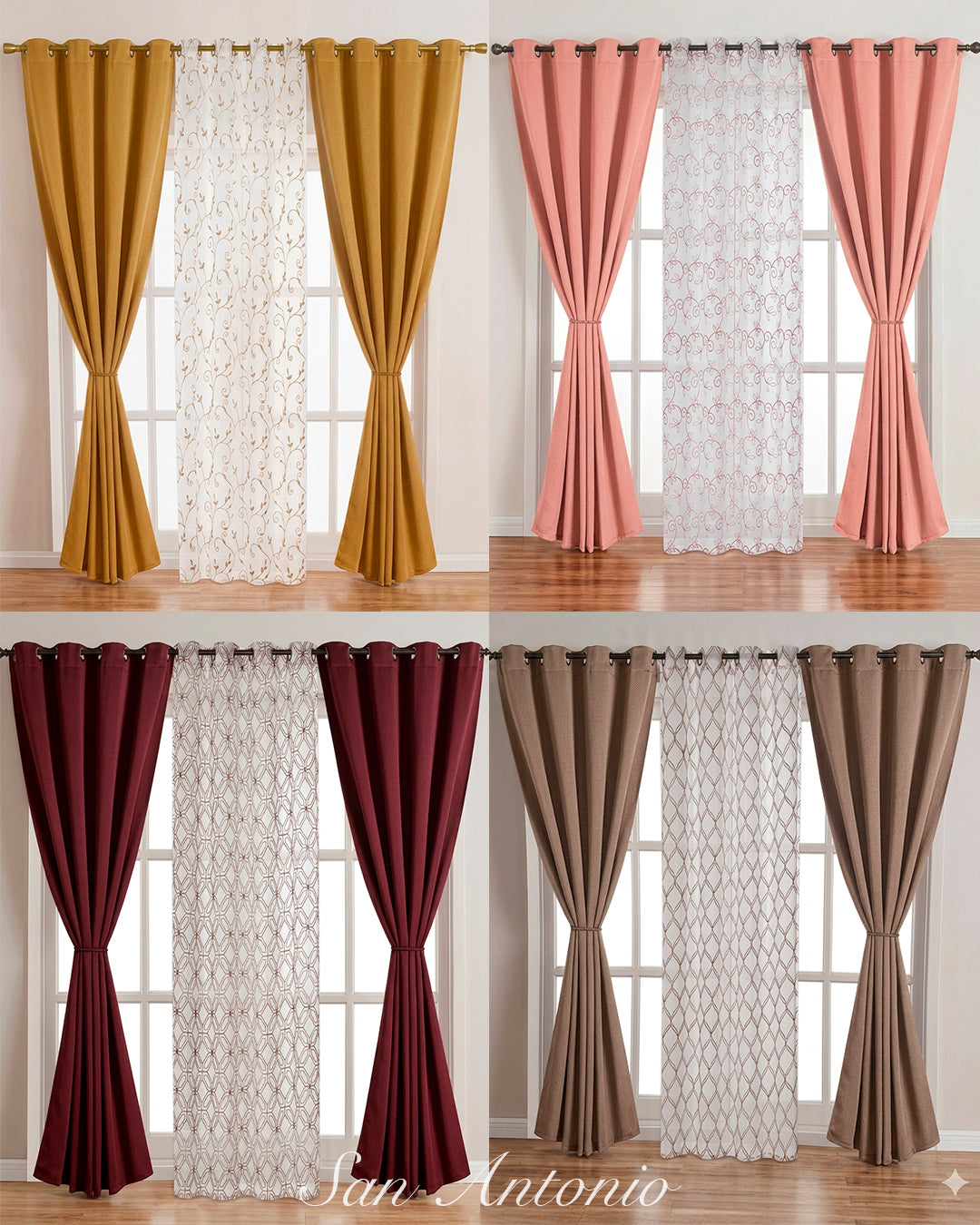 JUEGO DE CORTINAS 5PZ HF