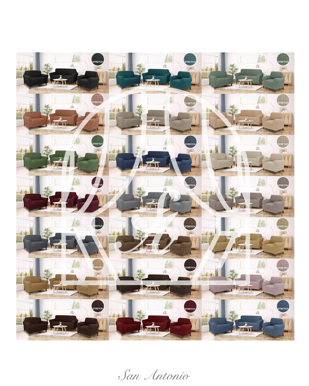 Cubre salas stretch mugs