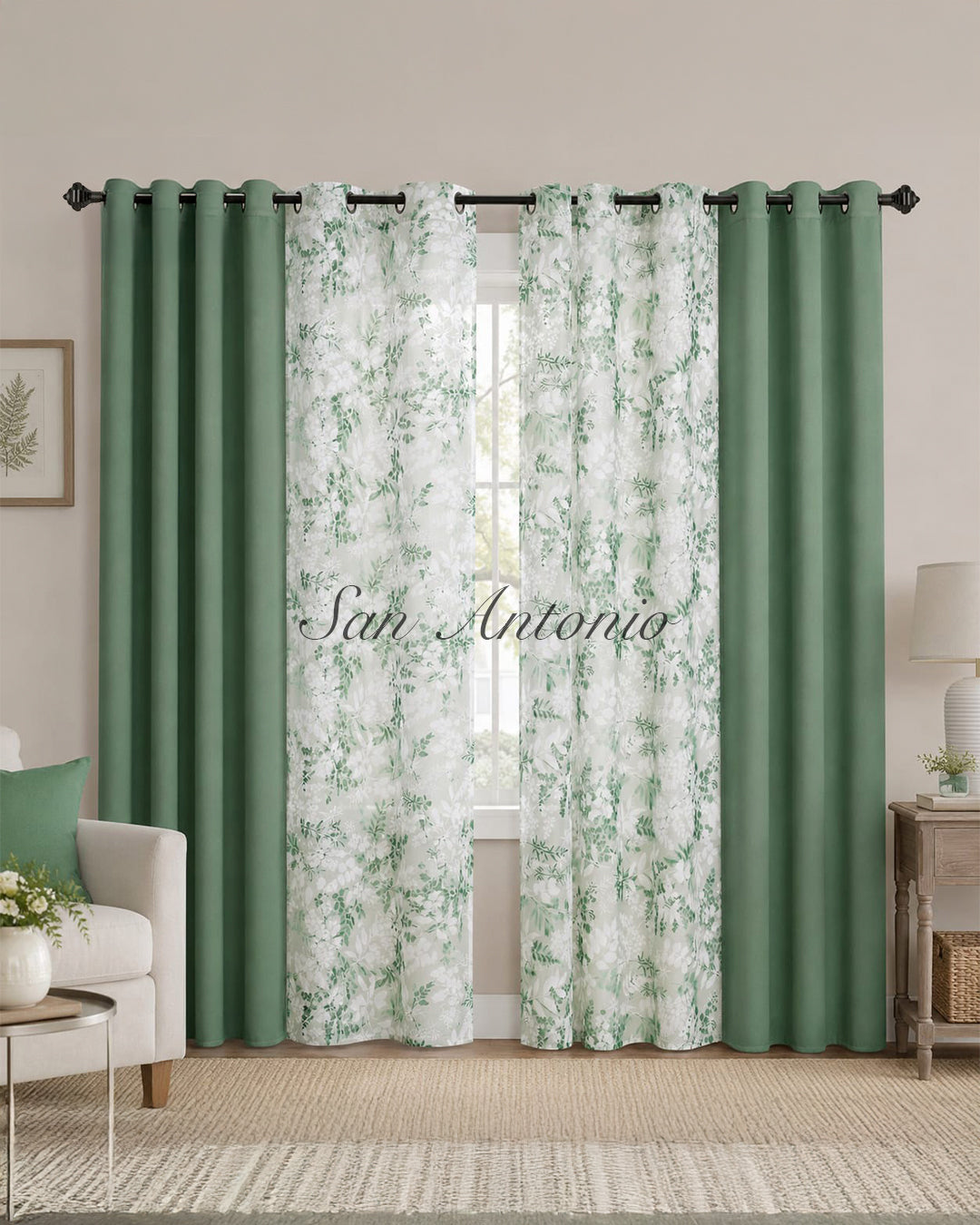 CORTINAS KAMILA 4 PIEZAS