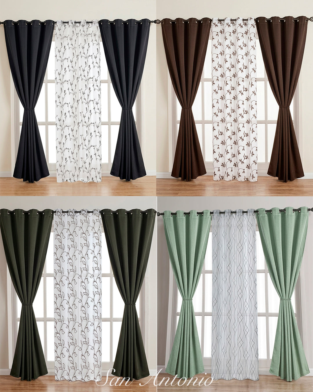 JUEGO DE CORTINAS 5PZ HF