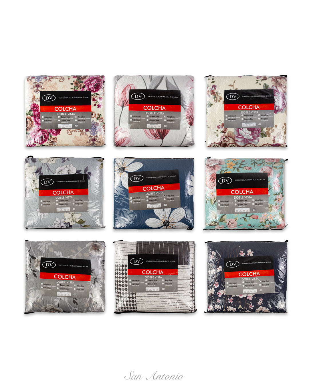 Colcha Doble Vista Con Fundas DV