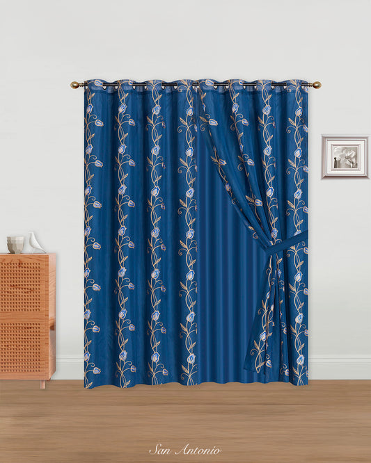 Cortina  LINO bordada G&B